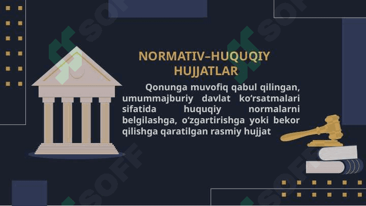 TA’LIMDAGI NORMATIV-HUQUQIY HUJJATLARNI BILISH VA KASBIY FAOLIYATDA QOʻLLASH 3