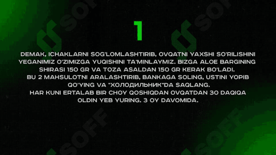 Uy sharoitida tabiiy semirish 3