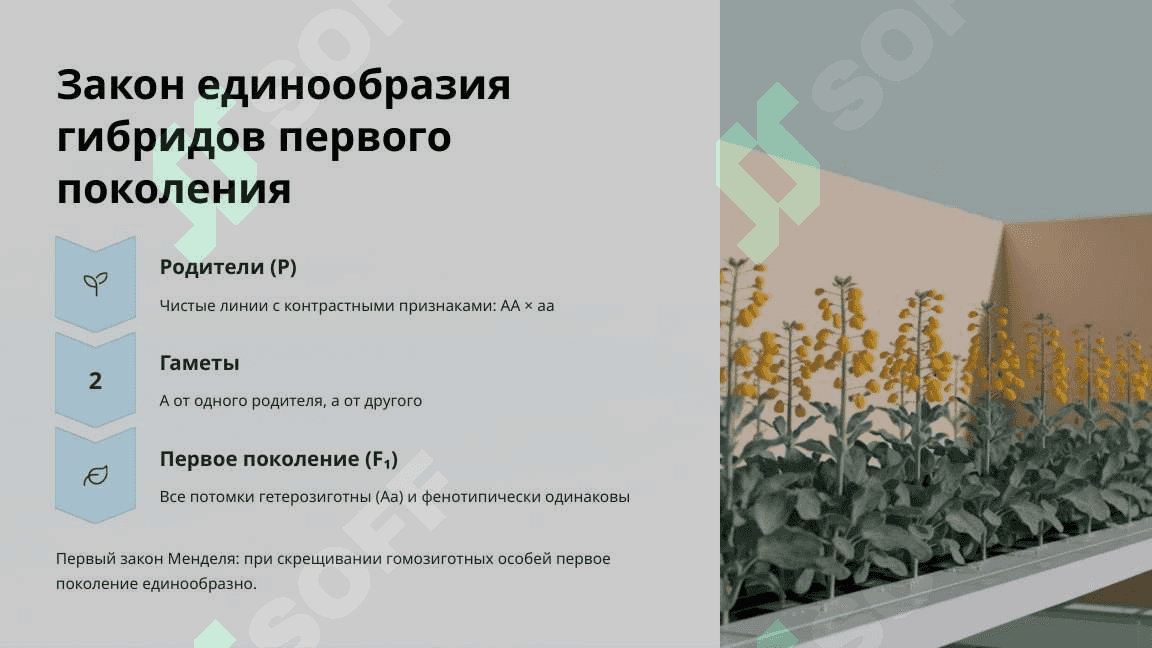 Моногибридное скрещивание и взаимодействие аллельных генов 4