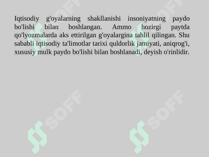 Ayyemgi dunya, feodal jamieti xam daslepki kapitalizmnin ekonomikalık taliymatları 2