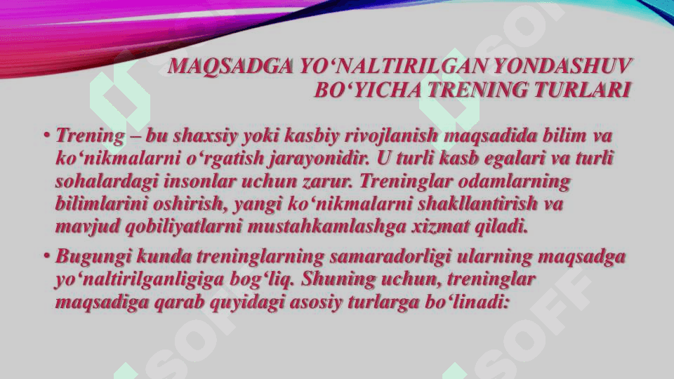 TRENING TURLARI 7