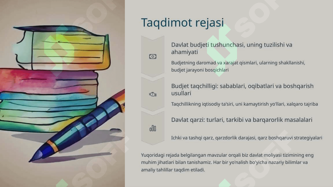 Davlat budjeti, budjet taqchilligi va davlat qarzi 2