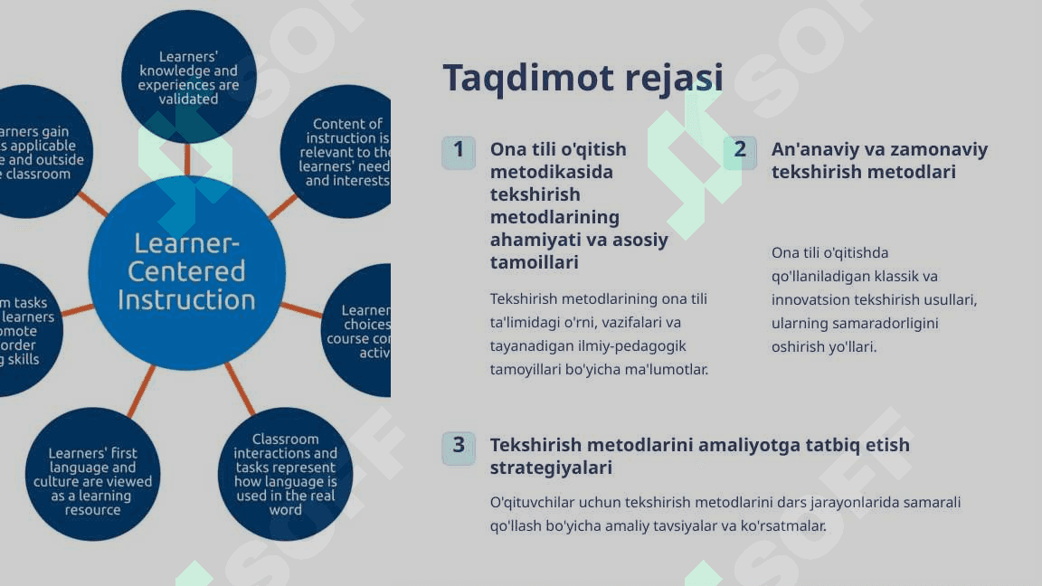 Ona tili o'qitish metodikasining tekshirish metodlari 2
