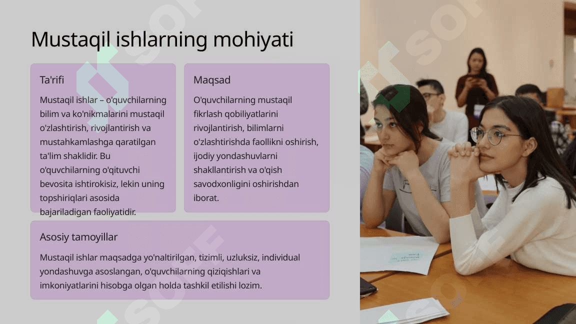 O'qish darslarida mustaqil ishlar 3