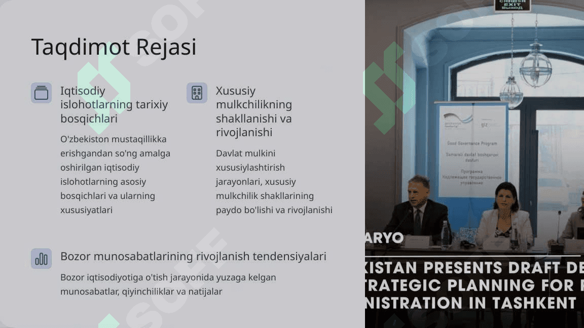 O'zbekistonda Iqtisodiy Islohotlar va Bozor Munosabatlari Rivojlanishi 2