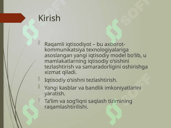 Raqamli iqtisodiyotga o‘tish strategiyalari muammolar va xavflar 3