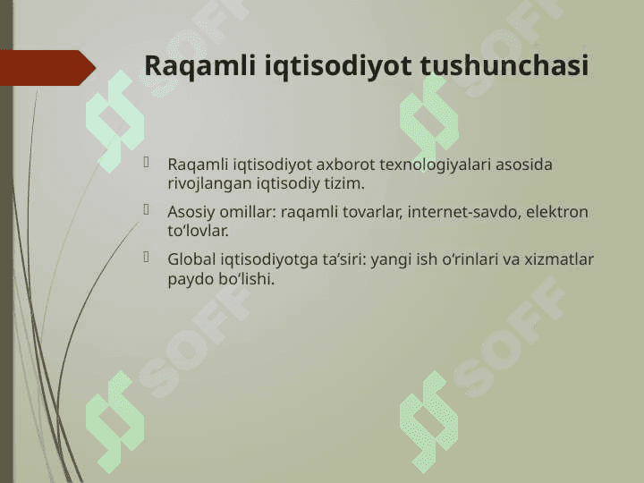 Raqamli iqtisodiyotga o‘tish strategiyalari muammolar va xavflar 6