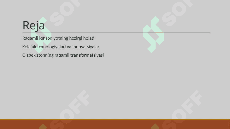 Raqamli iqtisodiyotning hozirgi holati va kelajak texnalogiyalari 2
