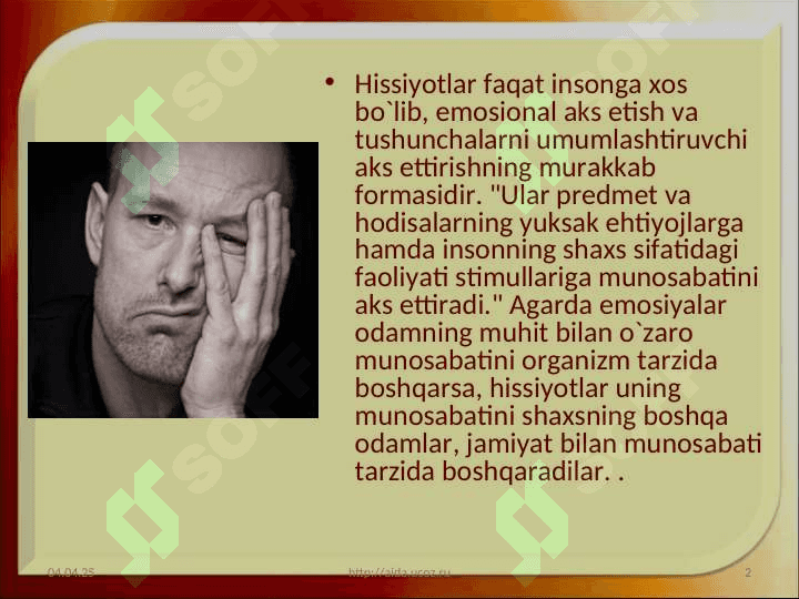 Hissiyot haqida tushuncha 2