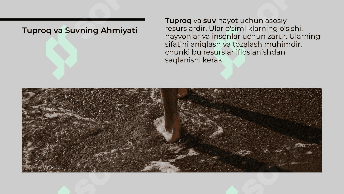 Tuproq va suvning tarkibini aniqlash va uni tozalash usullari 3
