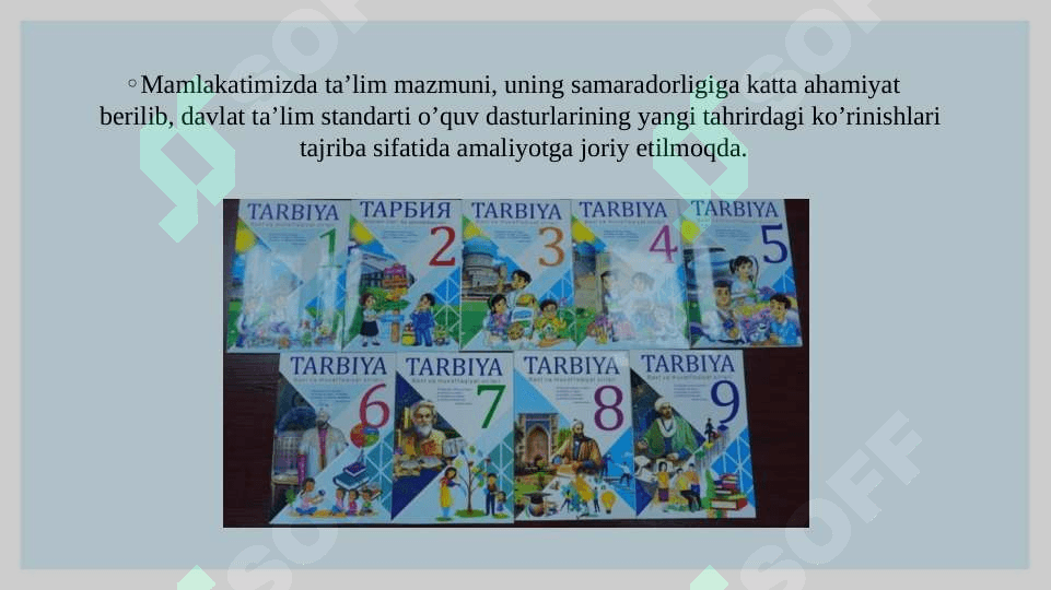 Tarbiya darsligini o'rganish 5