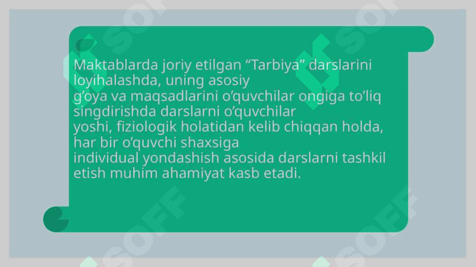 Tarbiya darsligini o'rganish 6