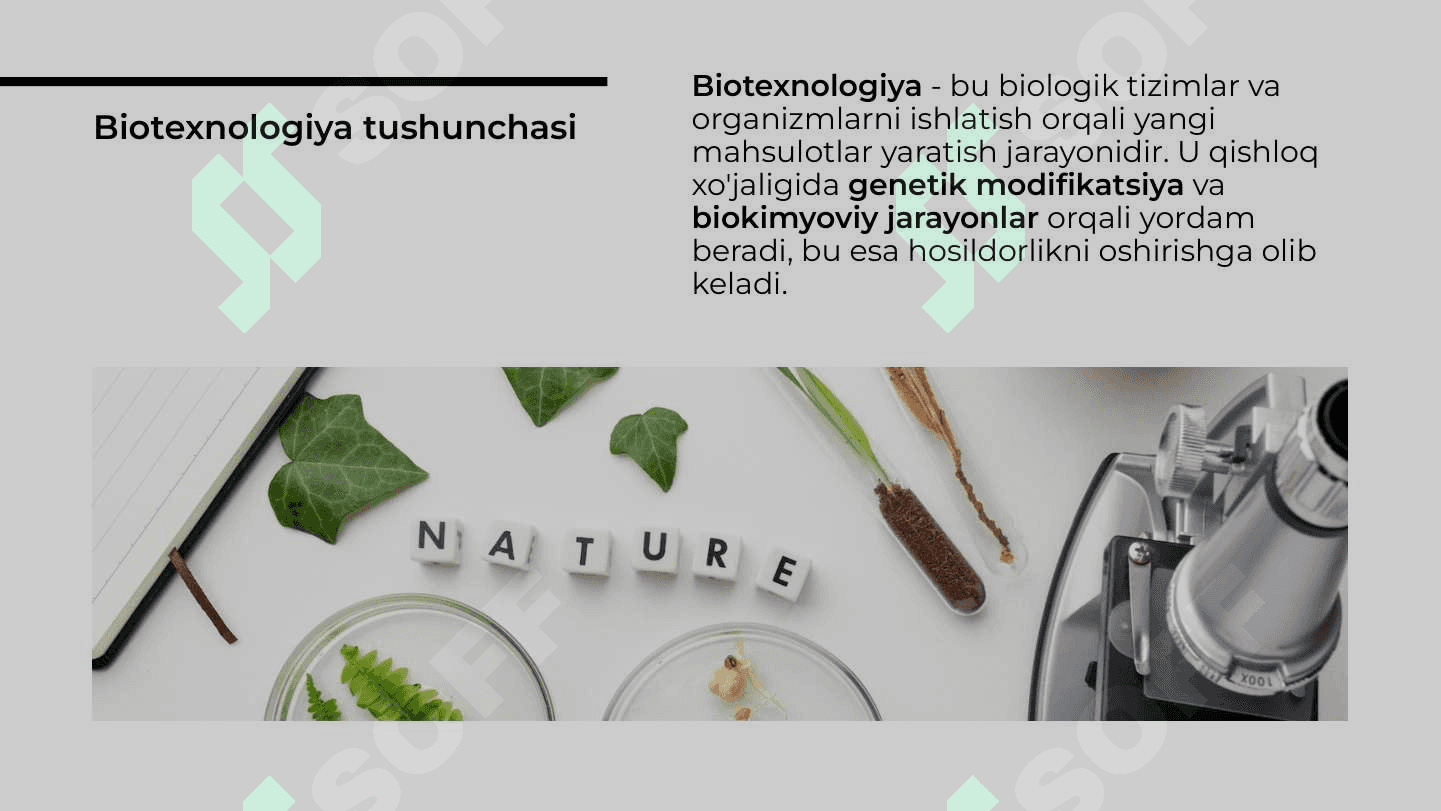 Qishloq xo'jaligi biotexnologiyasining nazariy va amaliy ahamiyati 3