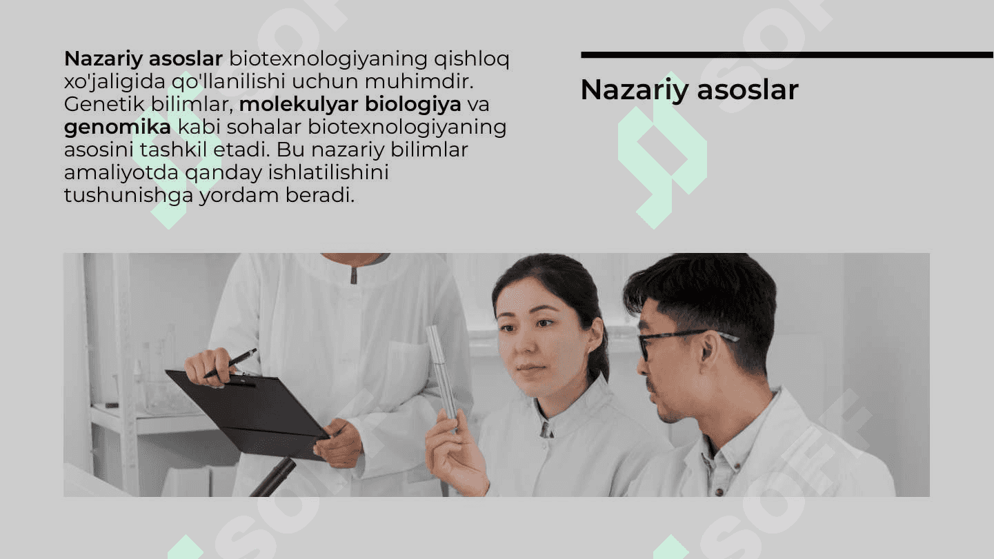 Qishloq xo'jaligi biotexnologiyasining nazariy va amaliy ahamiyati 4