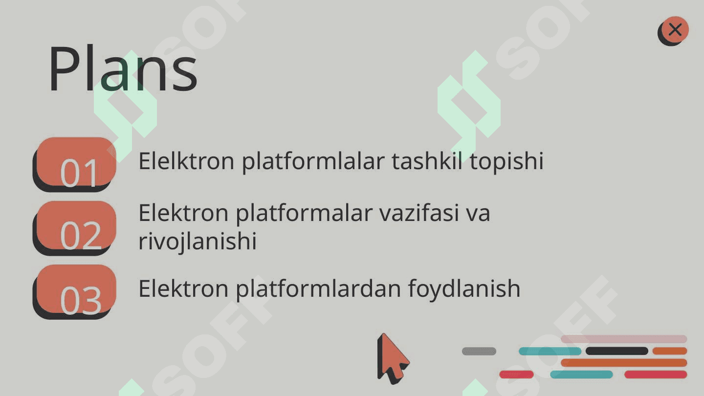 Elektron platformlar ta'rifi va tasnifi ochiq dars ishlanmasi 2