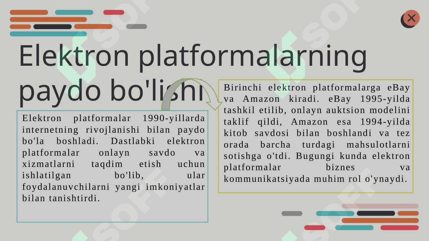 Elektron platformlar ta'rifi va tasnifi ochiq dars ishlanmasi 4