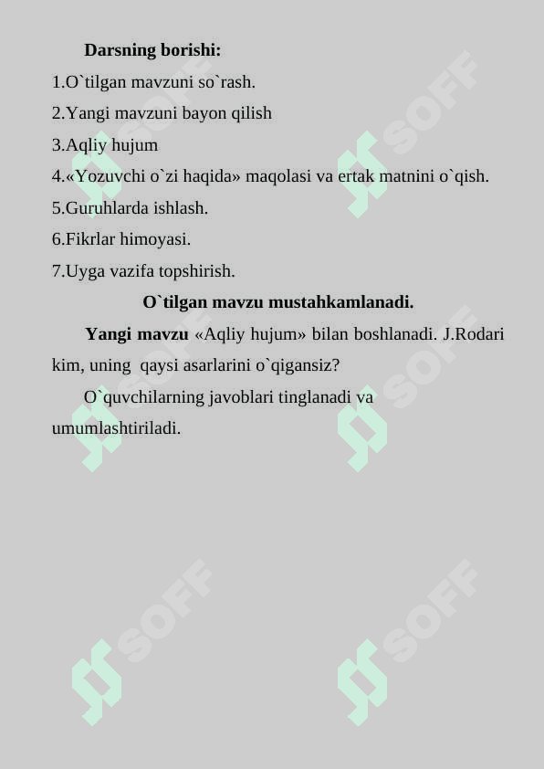 Janni Rodari "Hurishni eplolmagan kuchukcha" dars ishlanma 4