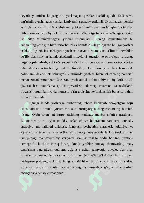 Uyushmagan yoshlar  bilan olib boriladigan ijtimoiy pedagogik ish 3