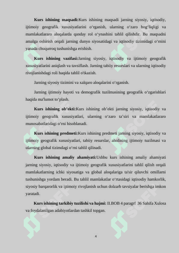 JARNING SIYOSIY, IQTISODIY, IJTIMOIY GEOGRAFIK XUSUSIYATLARI 4