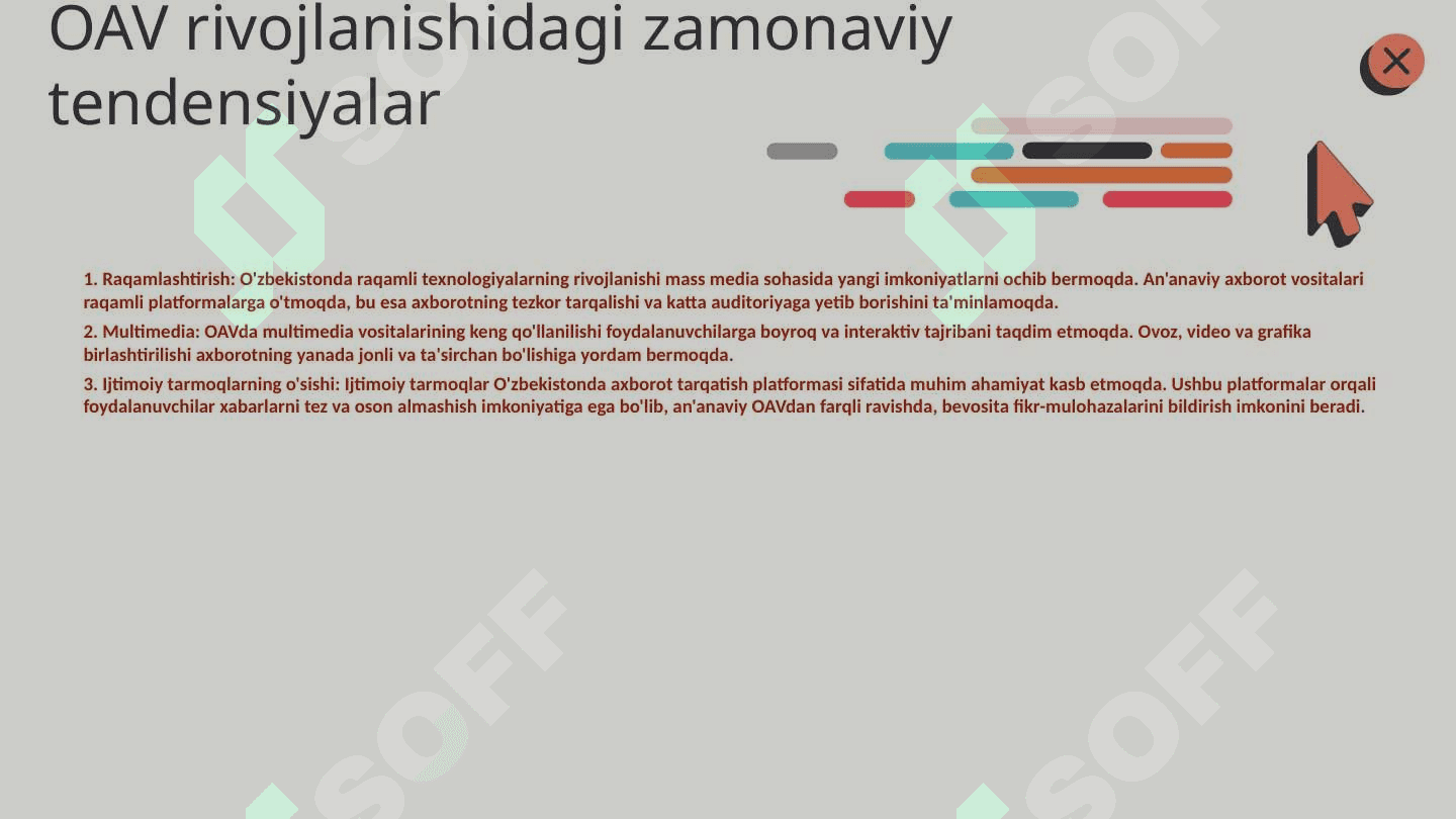 Òzbekiston Respublikasida ommaviy axborot vositalarining faoliyati 6