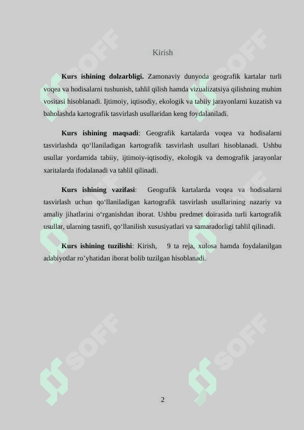 KARTOGRAFIK TASVIRLASH USULLARINING NAZARIY ASOSLARI 2