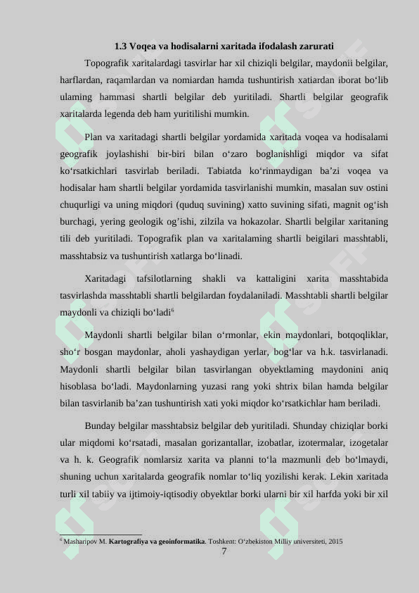 KARTOGRAFIK TASVIRLASH USULLARINING NAZARIY ASOSLARI 7