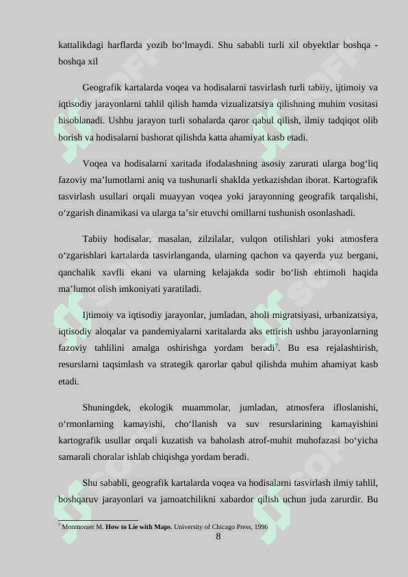 KARTOGRAFIK TASVIRLASH USULLARINING NAZARIY ASOSLARI 8