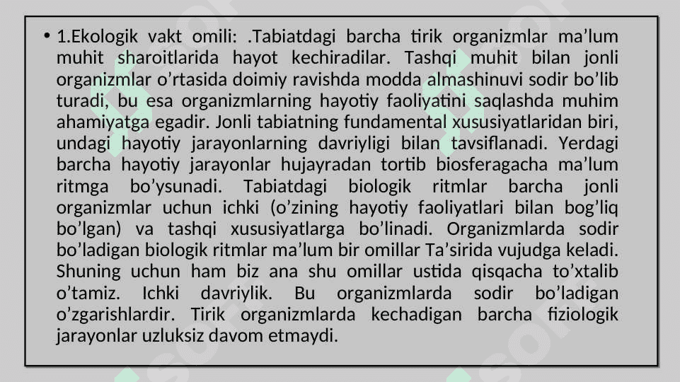Biomaromlar va tirik organizmlarning xayotiy shakllari 3