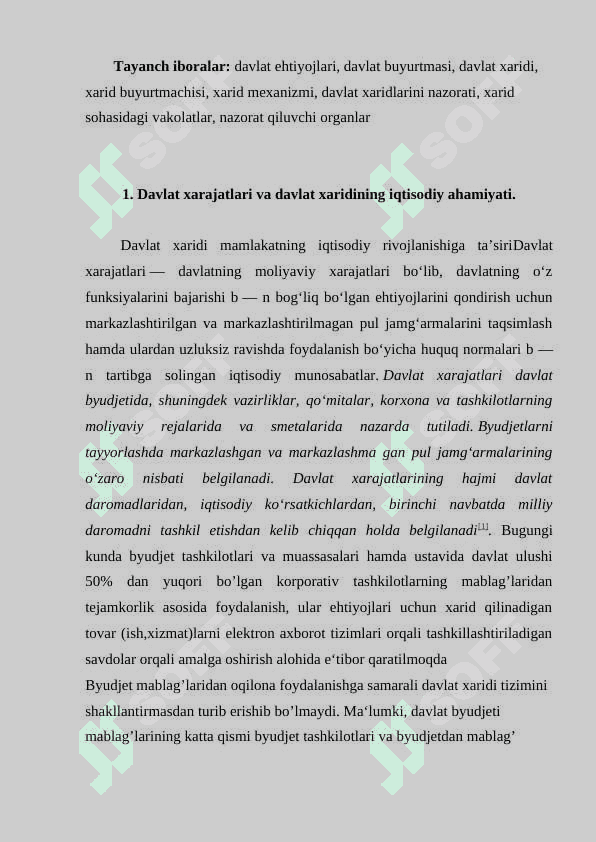 Davlat xaridining mohiyati va uning ijtimoiy-iqtisodiy ahamiyati 2