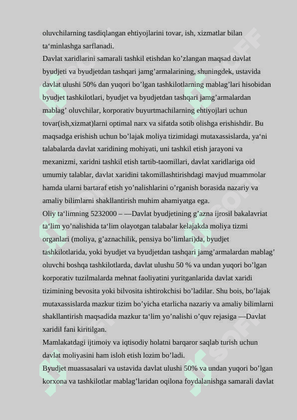 Davlat xaridining mohiyati va uning ijtimoiy-iqtisodiy ahamiyati 3