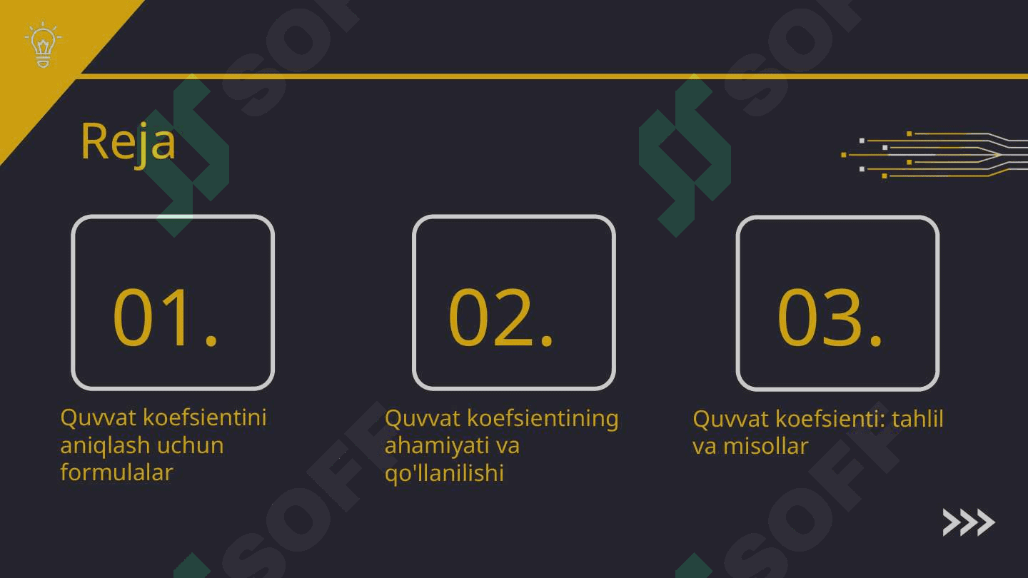 Quvvat. Quvvat koefsienti 2