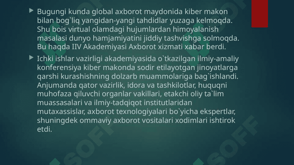 O’zbekistonda kiberxavfni bartaraf etish xizmati 2