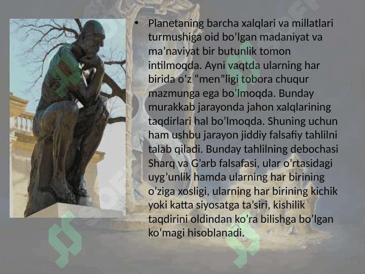 Sharq va G’arb falsafasi 3