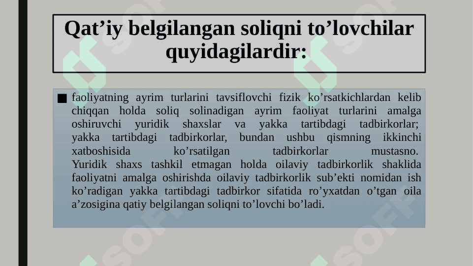 Qatiy belgilangan soliq 2