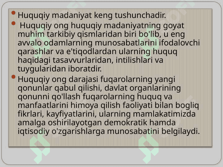 Huquqiy madaniyat tushunchasi va uning tuzilishi, turlari 4