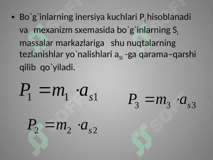 Tekis mexanizmlarning kinetostatik tahlili 4
