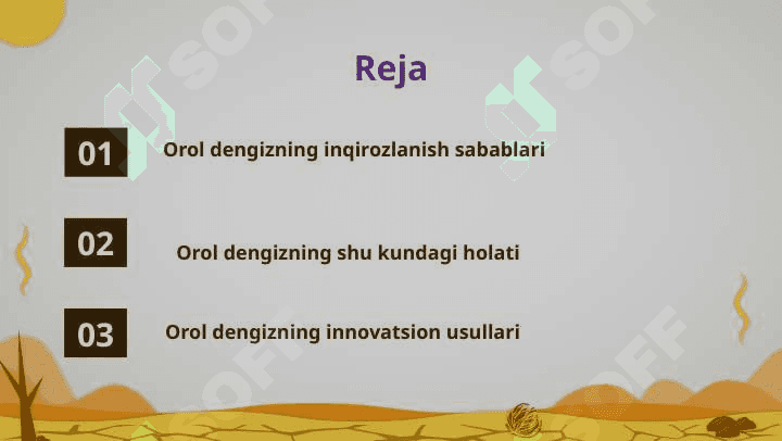 Orol dengizdagi bugungi holat va muammolari. 2