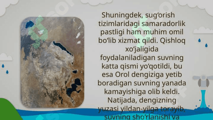 Orol dengizdagi bugungi holat va muammolari. 4