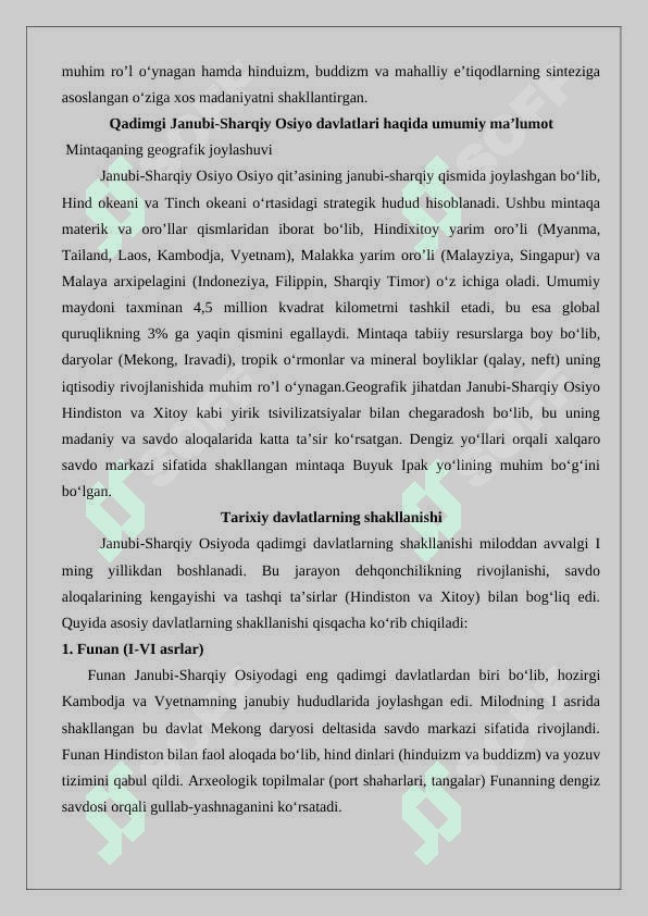 Qadimgi Janubi-Sharqiy Osiyo davlatlari tarixiga oid kitoblar va internet saytlari bibliografiyasini tuzish 25 3