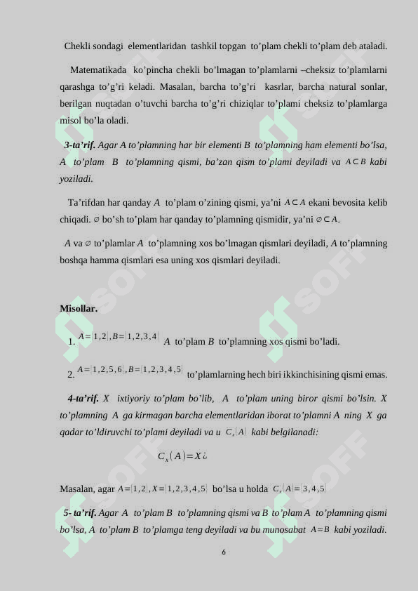 To'plamlarni akslantirish va uning turlari (6) 6