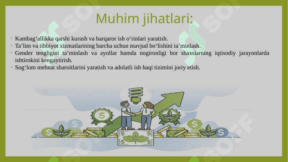 Barqaror iqtisodiy rivojlanishning mohiyati va uni ta'minlashda "yashil iqtisodiyot"ning o'rni. 7