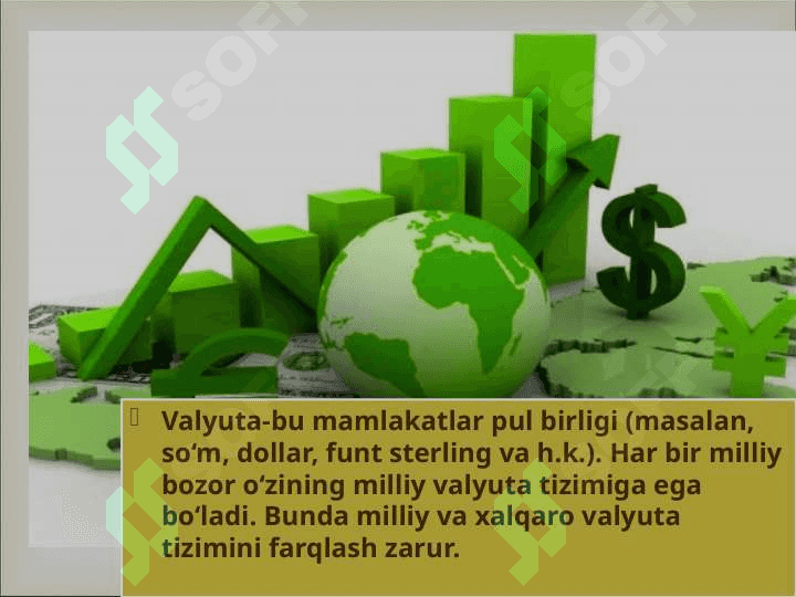 Xalqaro savdo. Valyuta kursi to’lov  balansi va uning taqchlligi 7