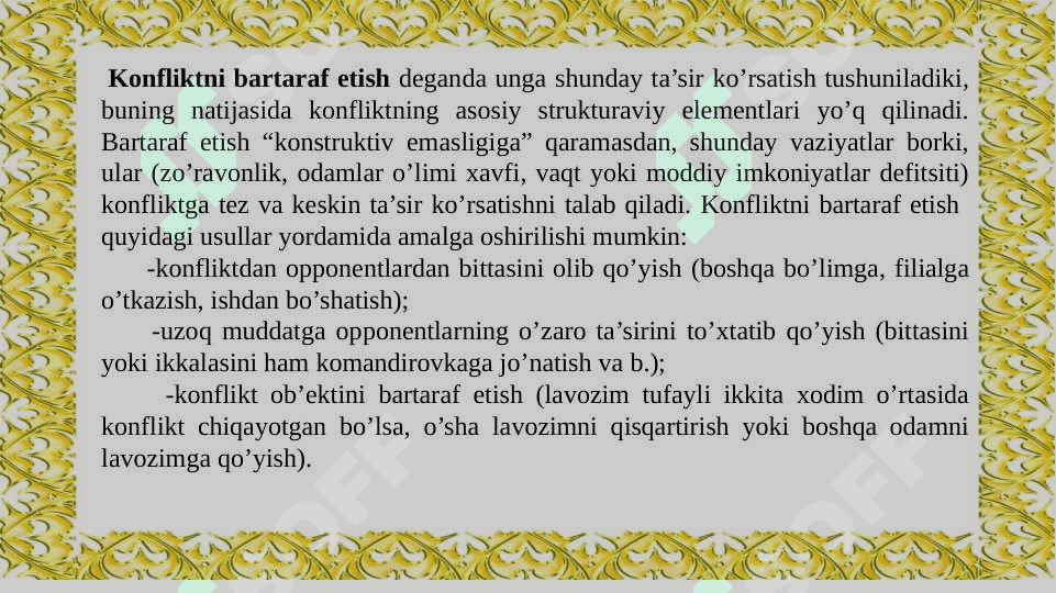 Konfliktlarning yechimini topish 6