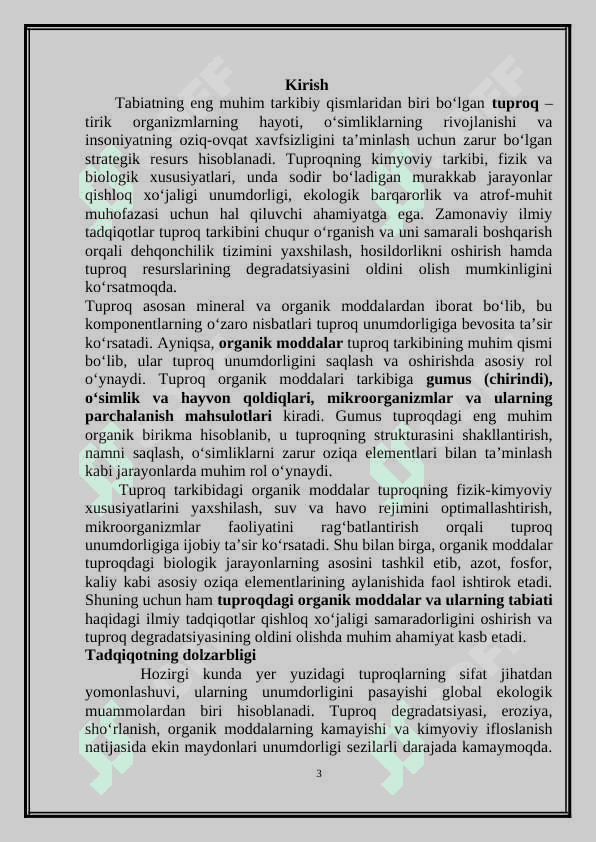 Tuprogdagi organik moddalar va ularning tabiati 3