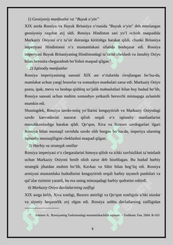 Turkiston general gubernatorligining tashkil etilishi. 8