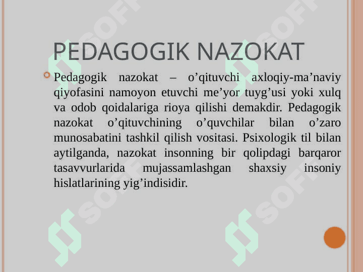 PEDAGOGIK NAZOKATNING MOHIYATI VA MAZMUNI 2