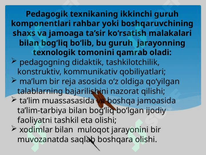 Pedagogik texnikani shakllantirish metodikasi. Nutq texnikasi va madaniyati 6
