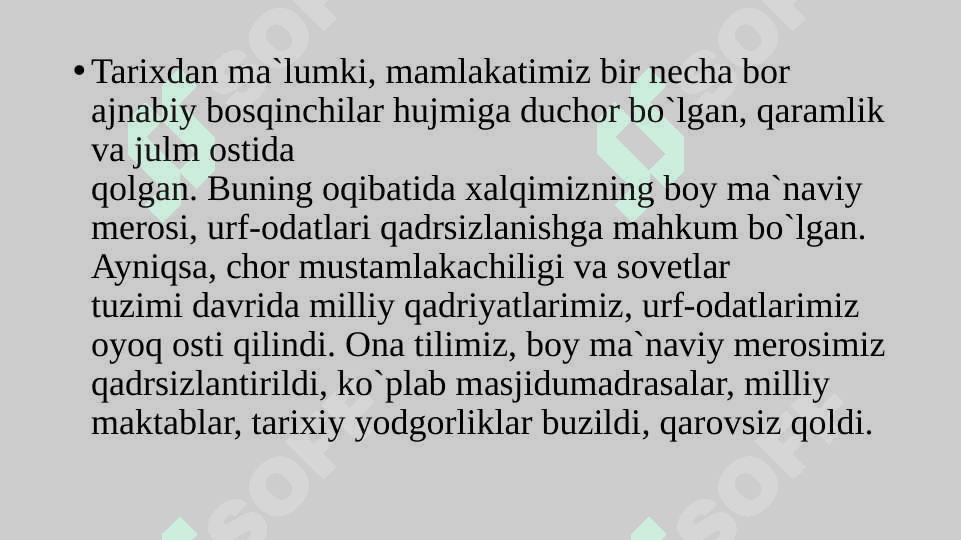 O’zbekistonda milliy qadriyatlar va tarixni tiklash borasidagi islohatlar. 4