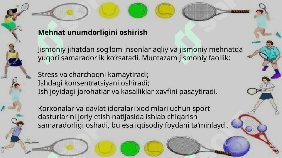 Jismoniy tarbiyaning jamiyat rivojlanishidagi moddiy va iqtisodiy samaradorligi 4