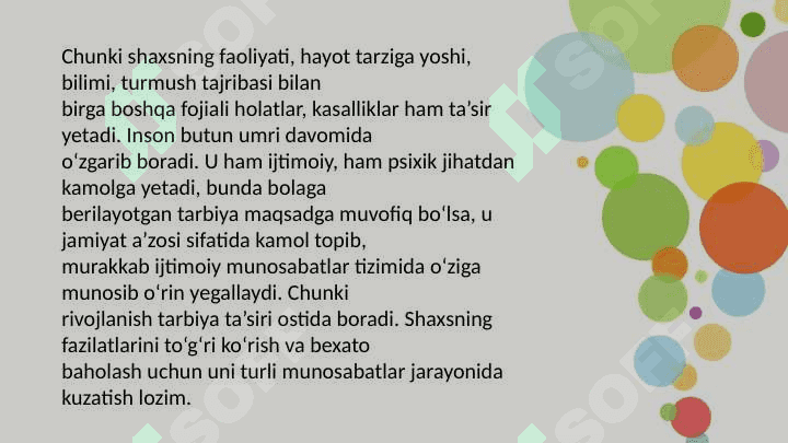 Shaxs ijtimoiylashuvida muhitning taʼsiri 8